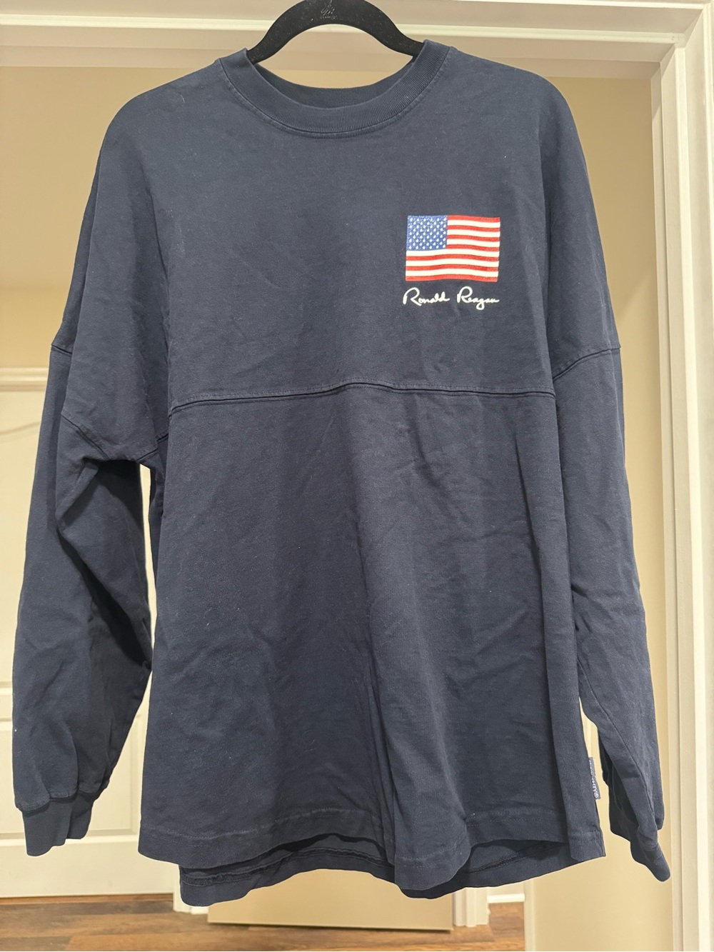 Spirit Black Crewneck Long Sleeve Tee